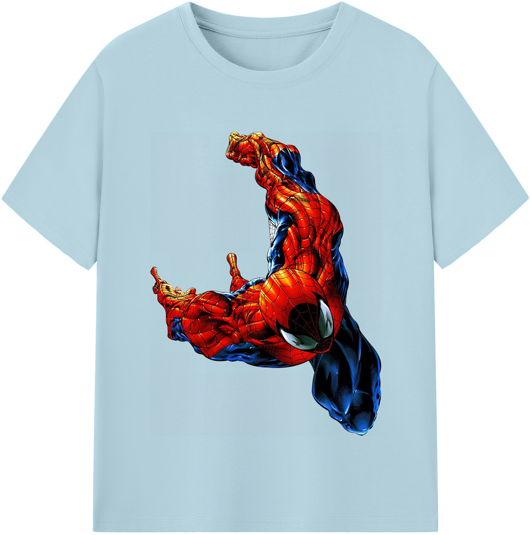 （画像用） Spider Man スパイダーマン 綿100％半袖Tシャツ（フロントプリント）